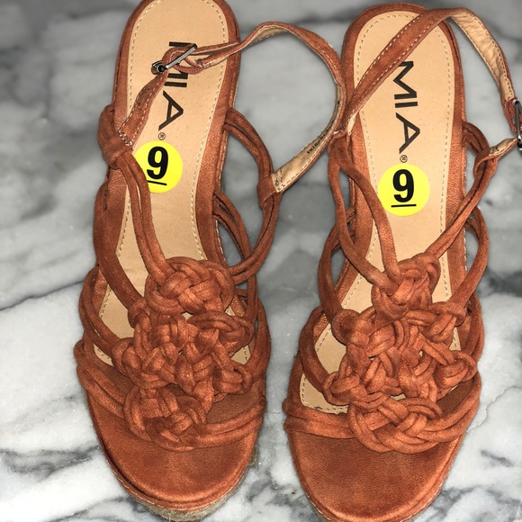 Suede Tangerine platform espadrille sandal - Picture 5 of 5